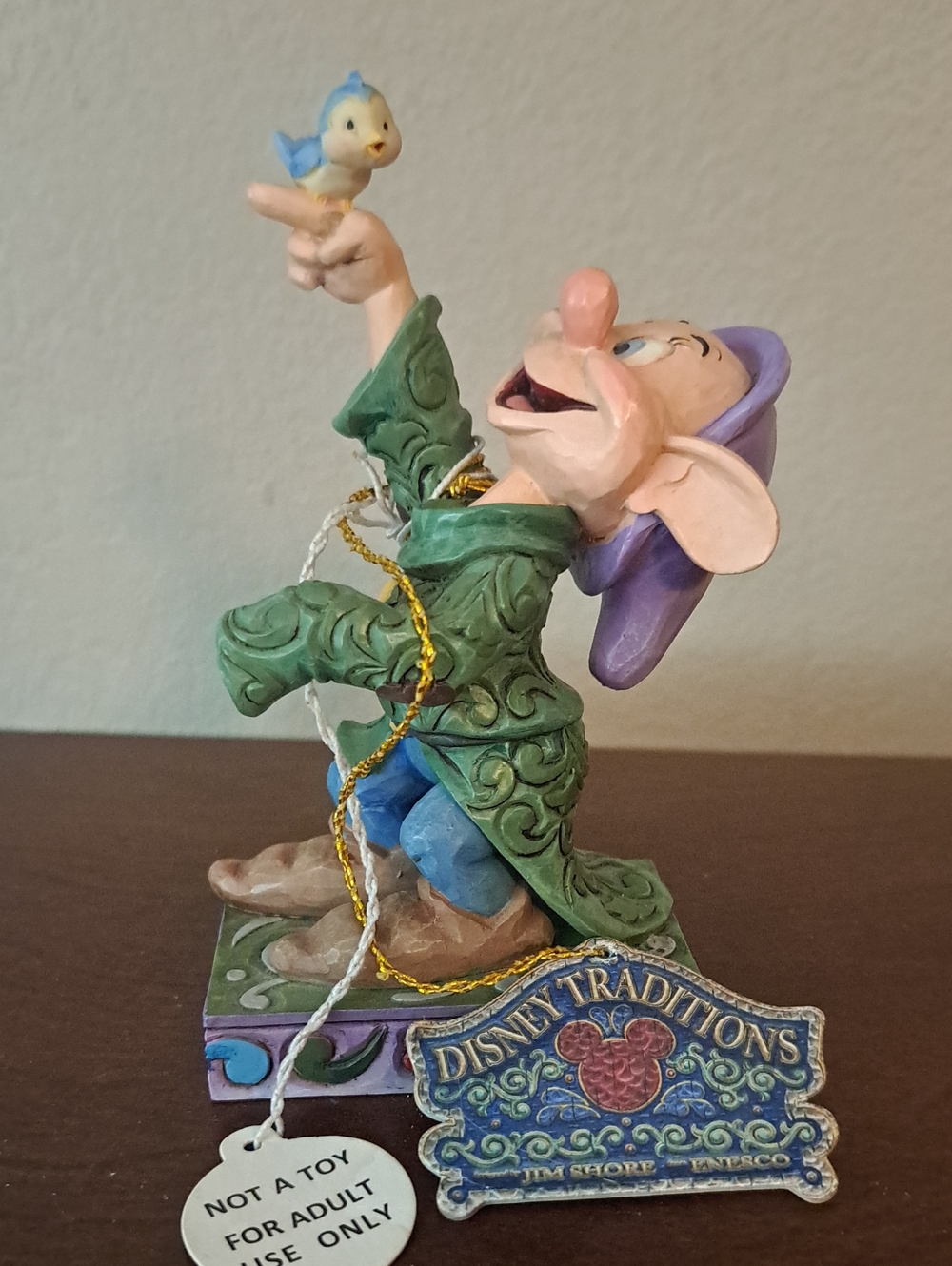 Disney Traditions Jim Shore Dopey Figurine with Bluebird NO BOX